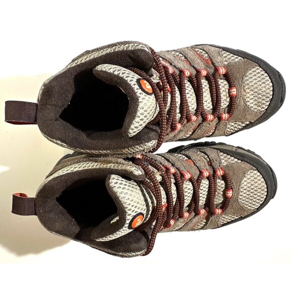 Merrell Womens Moab 2 Vent Hiking Boot Sz 5 Suede & Mesh Upper Vibram Sole Taupe - Picture 9 of 14